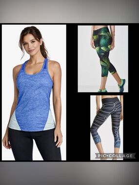 FABLETICS Bundle Lot Of 3 Activewear XS XXS Tank Top Leggings Workout Gym Set